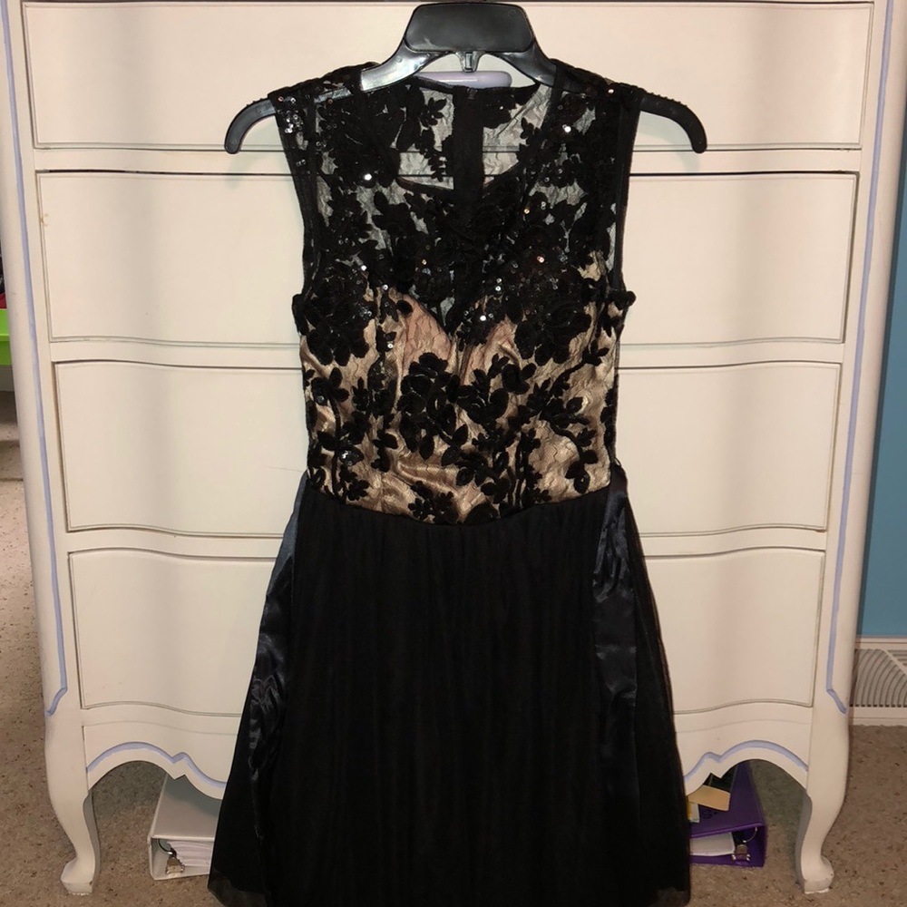 Black and Tan Homecoming/Casual Dress